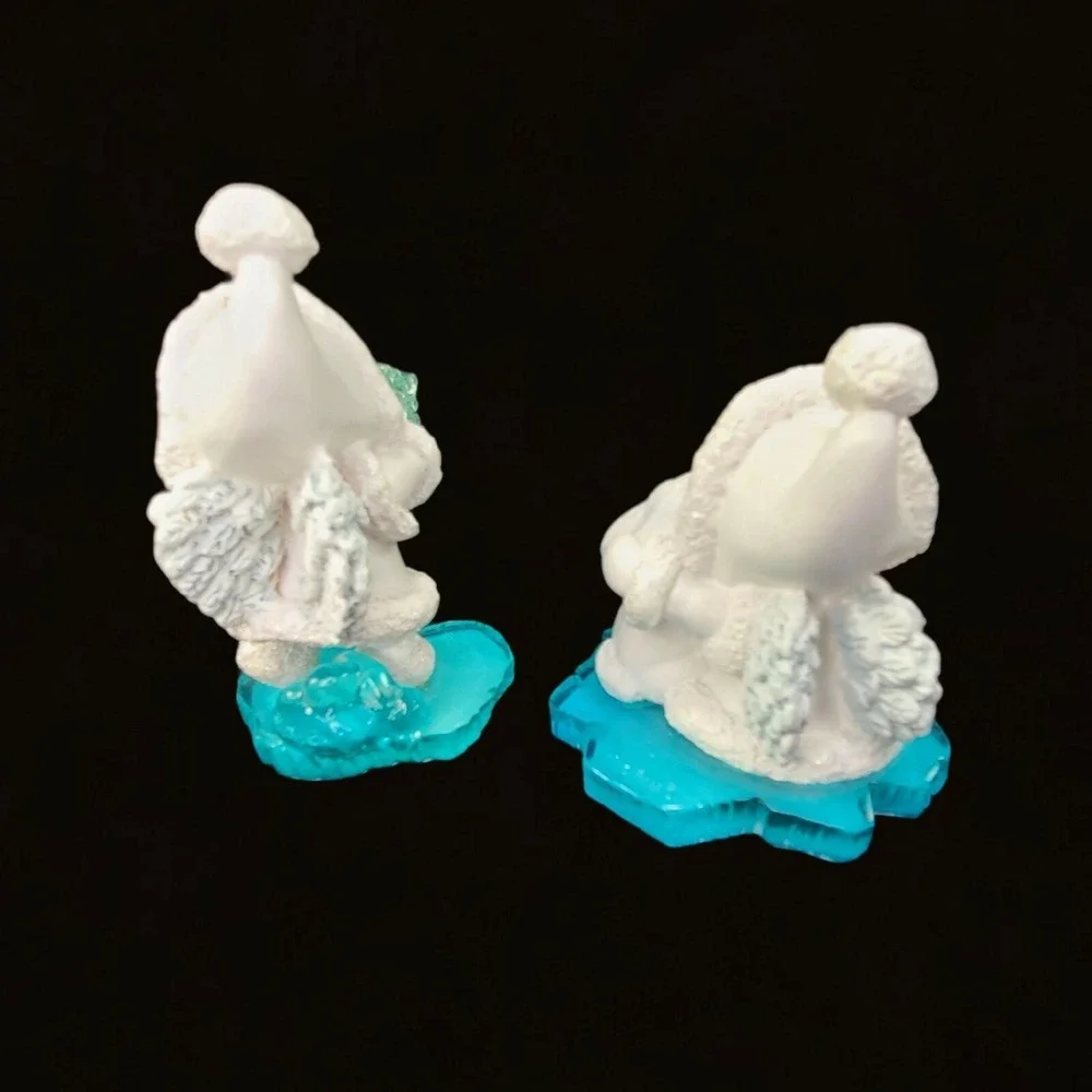 Dreamsicle Northern Lights‎ Love Some Bunny and Little Snowflake 2 Figurines Vtg